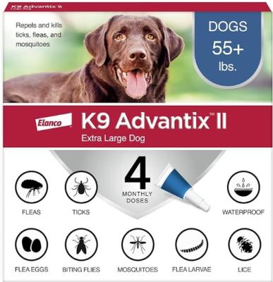 Advantix II Dog Blue 55+lb 4pk